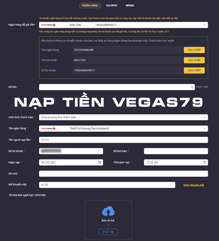 form nạp tiền vegas79